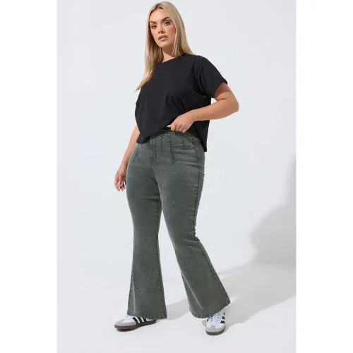 Jean Évasé Gris À Coutures Apparentes Size 50-52 - Limited Collection - Modalova