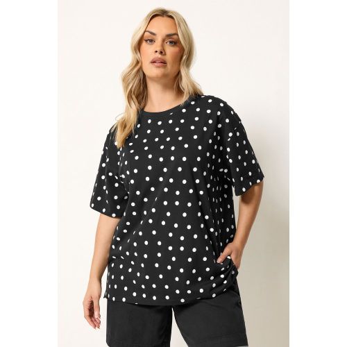 Tshirt Oversize Noir À Motif Tache Size 48 - Yours - Modalova
