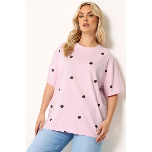 Tshirt Oversize Rose À Motif Tache Size 46 - Yours - Modalova