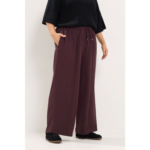 Pantalon Large Bordeaux En Tissu Stretch Size Short > 46 - Yours - Modalova