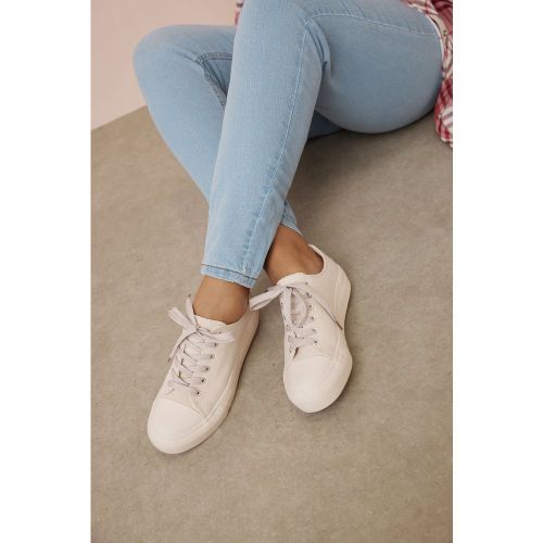 Tennis Crème À Lacets Pieds Extra Larges Eee Size 39EEE - Yours - Modalova