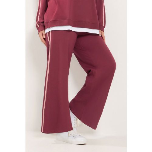 Pantalon De Jogging Large Rouge À Bandes Latérales Size Regular > 48 - Yours - Modalova