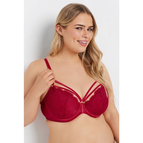 Soutiengorge À Armatures En Dentelle Rouge Size 100D - Yours - Modalova