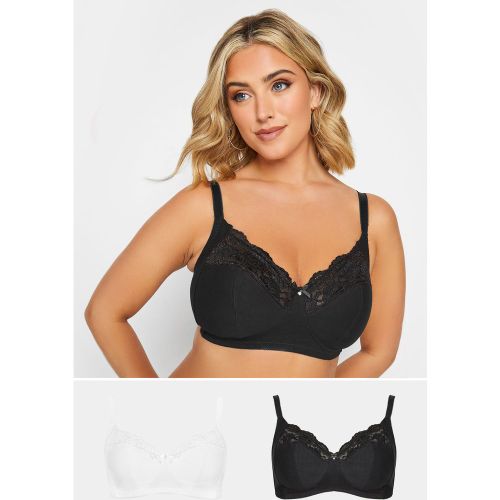Lot De 2 Soutiensgorge Noir & Blanc Sans Armatures Size 105L - Yours - Modalova