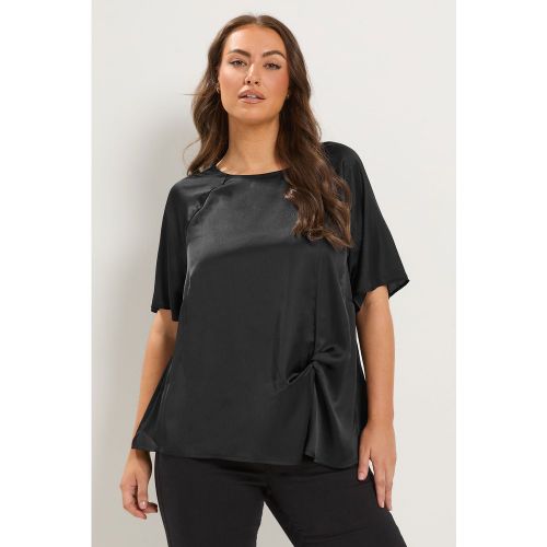 Blouse Noire Torsadée Sur Le Devant Size 40 - Yours - Modalova