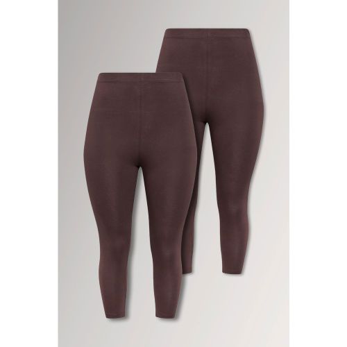 Et Lot De 2 Leggings Courts Marron Chocolatsize 54 - Yours - Modalova