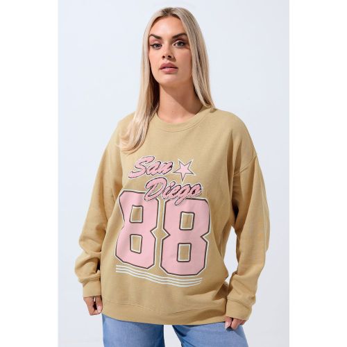 Sweatshirt Beige Marron « San Diego 88 » Size 50-52 - Limited Collection - Modalova