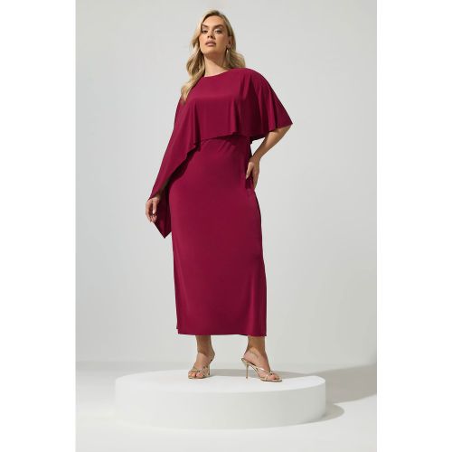 Robe Cape Longue Bordeaux Size 38 - Yours London - Modalova