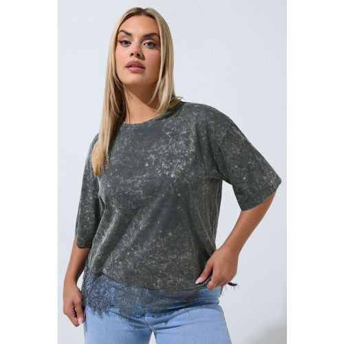 Tshirt En Dentelle Gris Délavé Size 42 - Limited Collection - Modalova