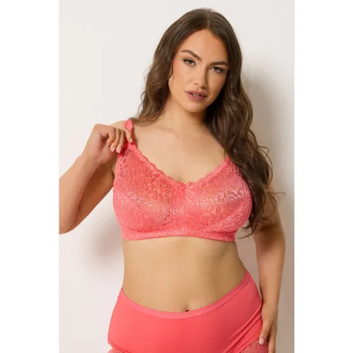 Soutiengorge Emboîtant Sans Armatures Ni Rembourrage Rose En Dentelle Ultrabrillante Size 105C - Yours - Modalova