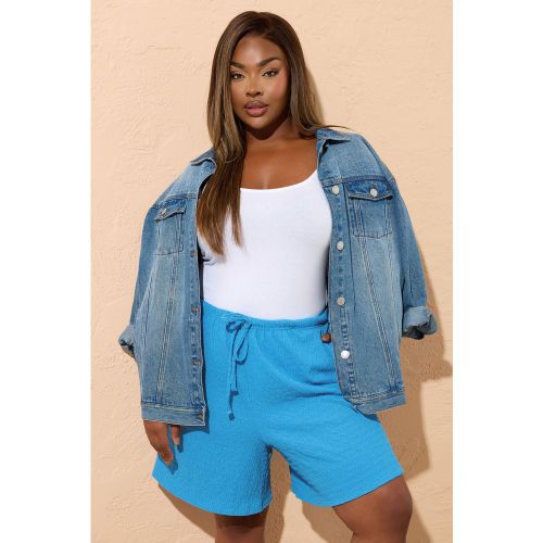 Yours Short Texturé Bleu Size 46 - Yours - Modalova