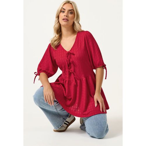 Haut Texturé Rouge À Nœud Papillon Size 50-52 - Yours - Modalova