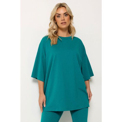 Tshirt Boxy Bleu Sarcelle Size 46 - Yours - Modalova