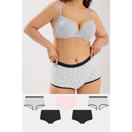 Lot De 5 Shorts Gris À Imprimé Avocat Size 54-56 - Yours - Modalova