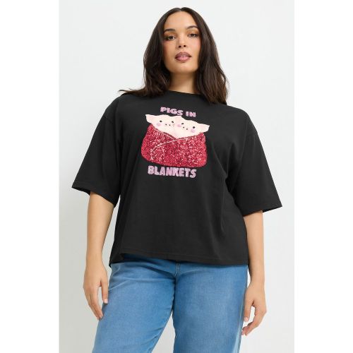 Tshirt En Coton Noir « Pig In Blankets » Size 50-52 - Limited Collection - Modalova