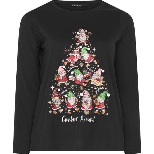 Tshirt Fantaisie Noir À Manches Longues « Gonking Around » Size 42 - Yours - Modalova