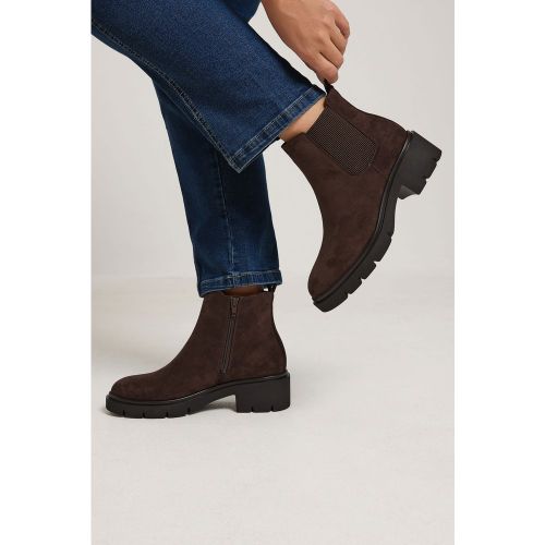 Bottines Chelsea Marron À Semelle Crantée, Wide E Et Extra Wide Eee Fitsize 40E - Yours - Modalova