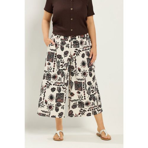 Jupeculotte Marron Naturel À Imprimé Soleil Size 50-52 - Yours - Modalova