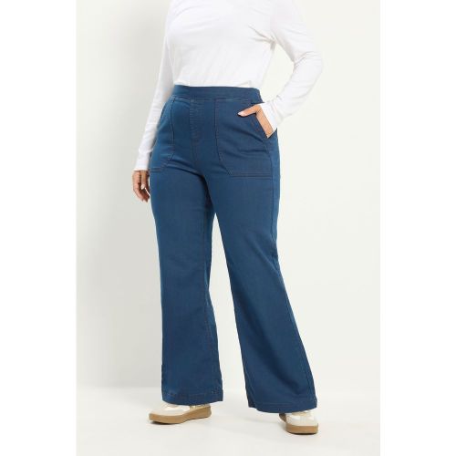 Jegging Bleu À Poches Plaquées Size Short > 46 - Yours - Modalova
