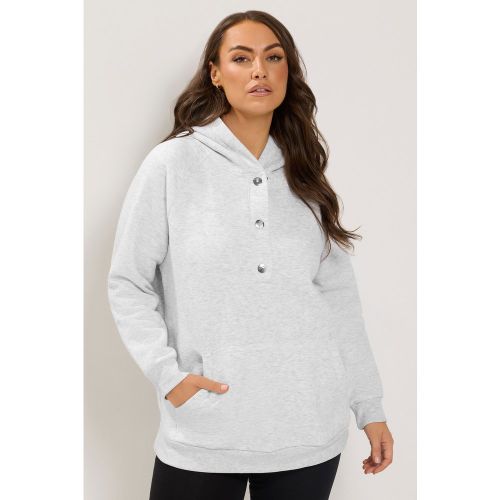Sweat À Capuche Gris À Imprimé Léopard Contrastant Size 54-56 - Yours - Modalova