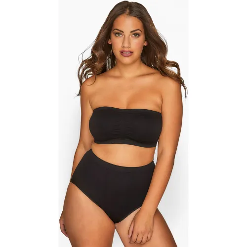 Soutiengorge Bandeau Rembourré Sans Armatures Et Sans Coutures Noir Size 46-48 - Yours - Modalova