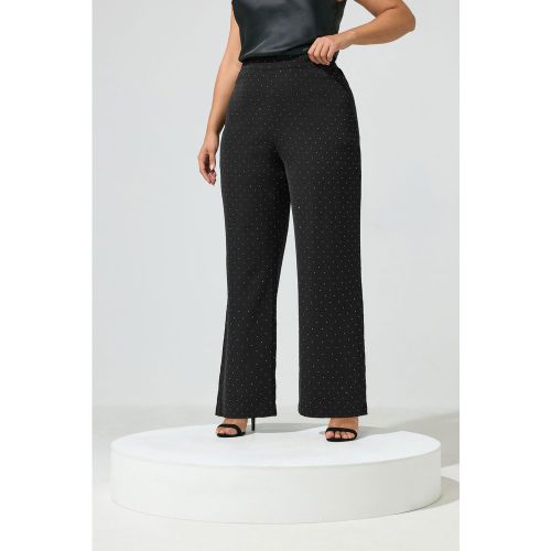 Pantalon Noir À Clous Size 48 - Yours London - Modalova