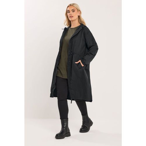 Imperméable Long Noir À Capuche Size 44 - Yours - Modalova