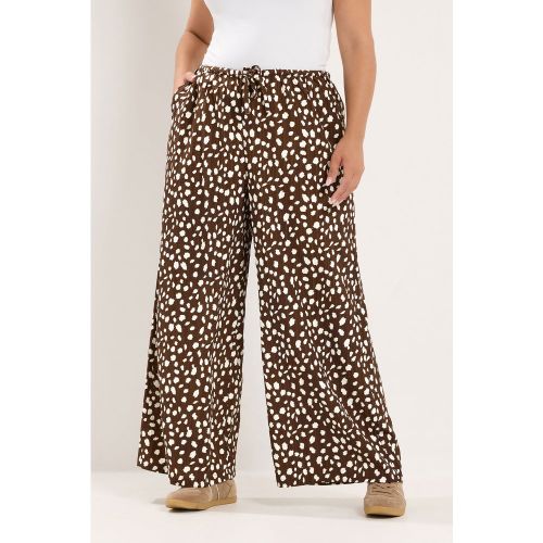 Pantalon Marron Chocolat À Imprimé « Dear » Size Short > 46 - Yours - Modalova
