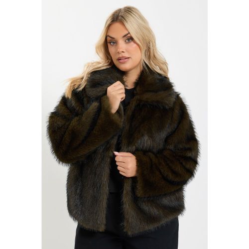 Manteau Avec Bordure En Fausse Fourrure Marron Size 44 - Yours - Modalova