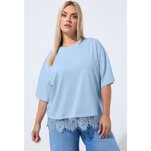 Tshirt Bleu Clair À Ourlet En Dentelle Size 46 - Limited Collection - Modalova