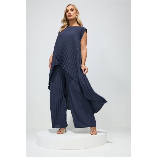 Ensemble Plissé Bleu Marine Size 42 - Yours London - Modalova