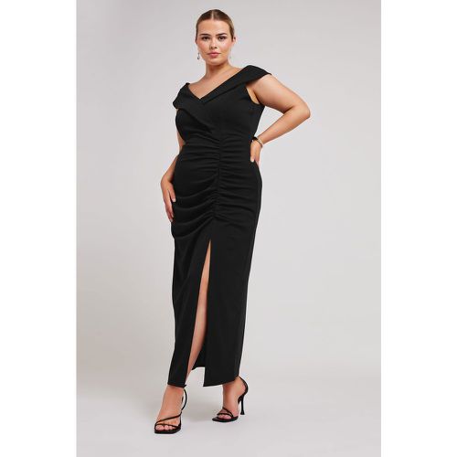 Curve Black Gathered Maxi Dress, Grande Taille & Courbes - Yours London - Modalova