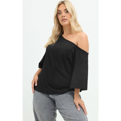 Tshirt Noir En Coton À Épaules Dénudées Size 46 - Limited Collection - Modalova