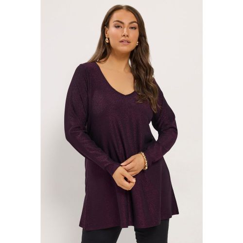 Tunique Trapèze Violet Scintillant Size 40 - Yours - Modalova