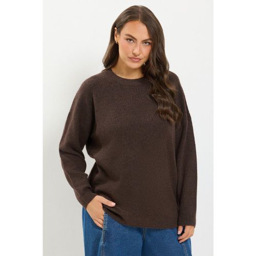 Pull Marron Chocolat En Maille Toucher Doux Size 50-52 - Yours - Modalova