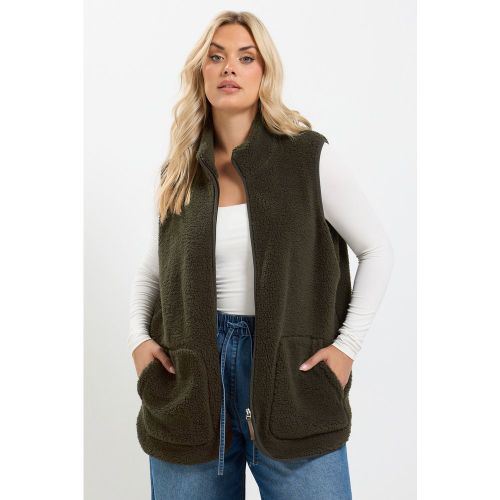 Gilet Marron En Polaire Borg Size 44 - Yours - Modalova