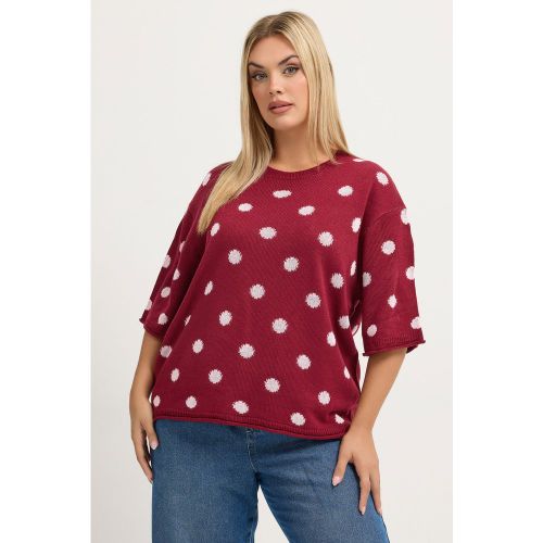 Top Bordeaux En Maille À Pois Size 54-56 - Limited Collection - Modalova