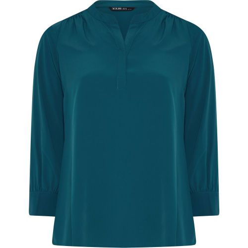 Blouse Vert Sarcelle À Demipatte De Boutonnage Size 42 - Yours - Modalova
