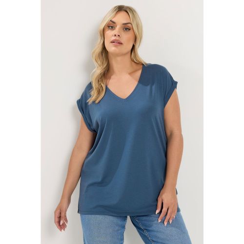 Tshirt Basique Bleu Denim Size 44 - Yours - Modalova