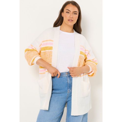 Cardigan Milong À Blocs De Couleurs Rose Grande Taille Size 58-60 - Yours - Modalova
