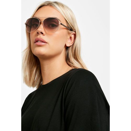 Lunettes De Soleil Roses Gold Aviator Size One Size - Yours - Modalova