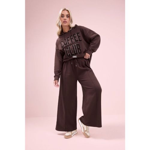 Pantalon De Jogging Large Marron Chocolat Size Regular > 62-64 - Yours - Modalova