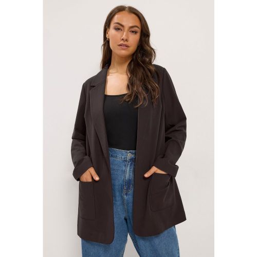 Blazer Sans Revers Marron Chocolat Size 42 - Yours - Modalova