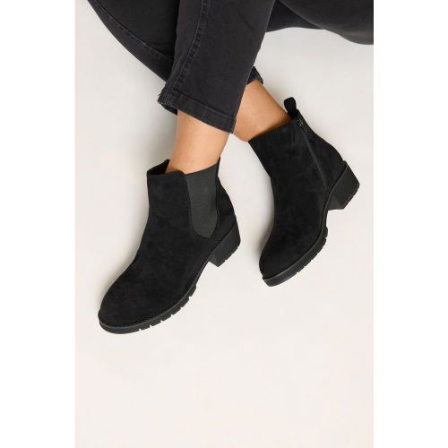 Bottines Chelsea Noires En Imitation Daim, Wide E Fitsize 38EEE - Yours - Modalova