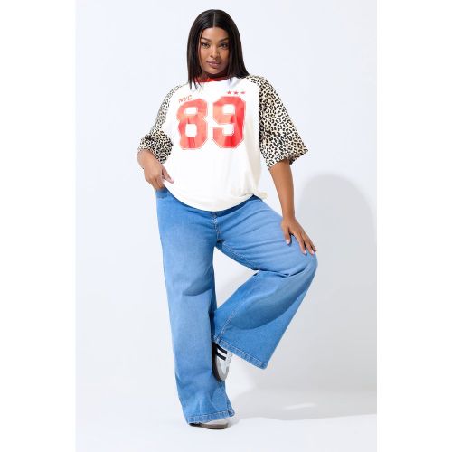 Tshirt « 89 » À Imprimé Léopard Blanc Size 44 - Limited Collection - Modalova