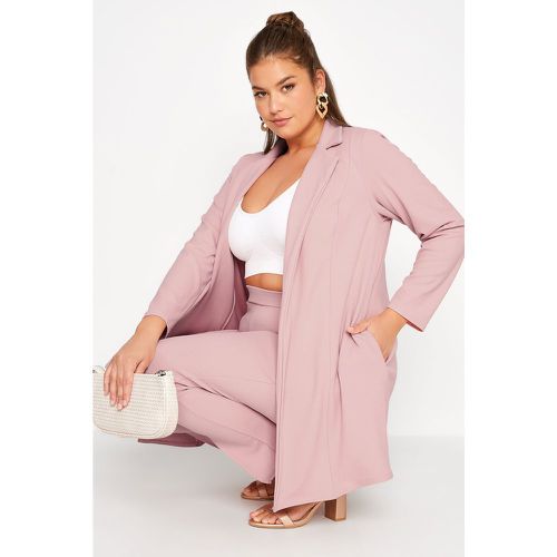 Blazer Long Poudré Manches Longues , Grande Taille & Courbes - Yours - Modalova