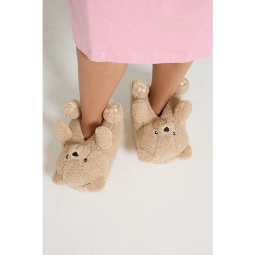 Chaussons Ours En Peluche Marron Naturelsize 38-39 - Yours - Modalova