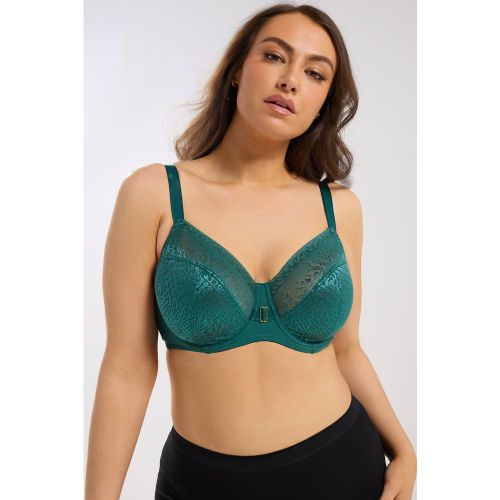 Soutiensgorge Dentelle À Armatures Vert Sarcelle Size 105C - Yours - Modalova