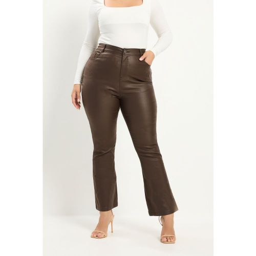 Pantalon Évasé Marron Chocolat Size Short > 44 - Yours - Modalova