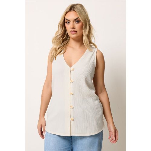 Gilet Texturé Blanc Ivoire Size 48 - Yours - Modalova